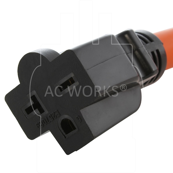 Ac Works 30A 125/250V L14-30P 4-Prong  Plug to 6-15/20 T-blade 15/20A 250V Connector - L1430620-012