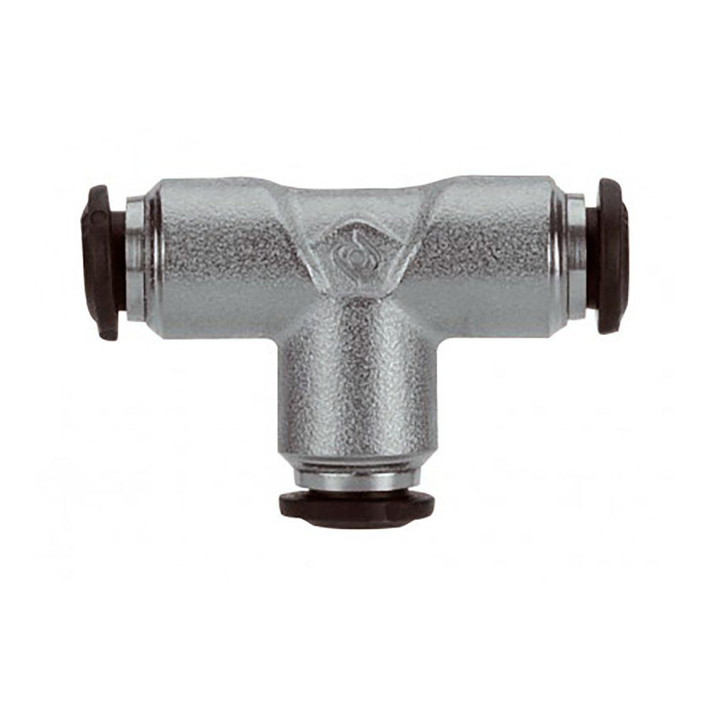 Aignep USA Push-to-Connect Tube x Tube Fitting: Union Tee, 12.00 mm OD - 50230N-12