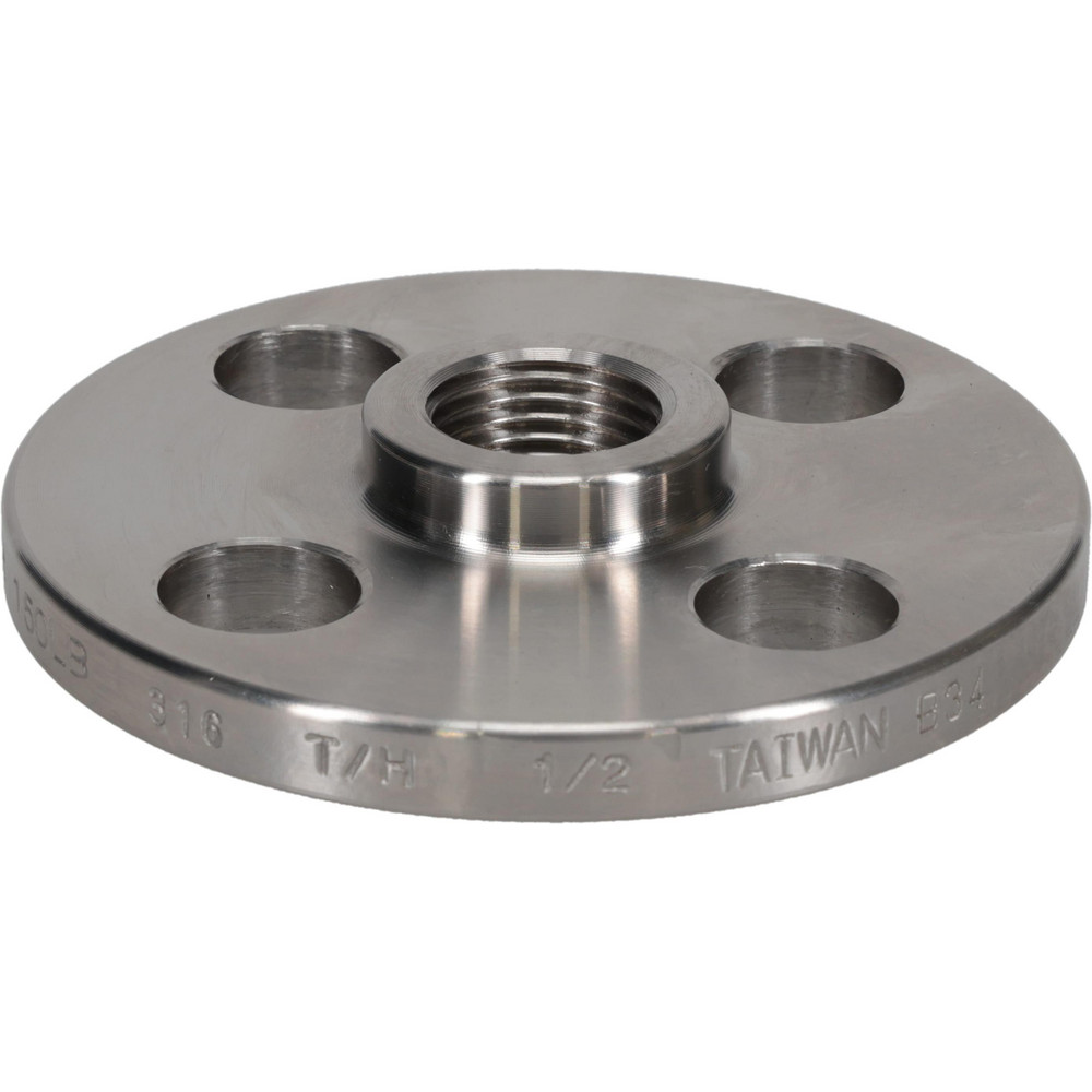 Merit Brass 3/4" Pipe, 3-7/8" OD, Stainless Steel, Threaded Pipe Flange - A435-12