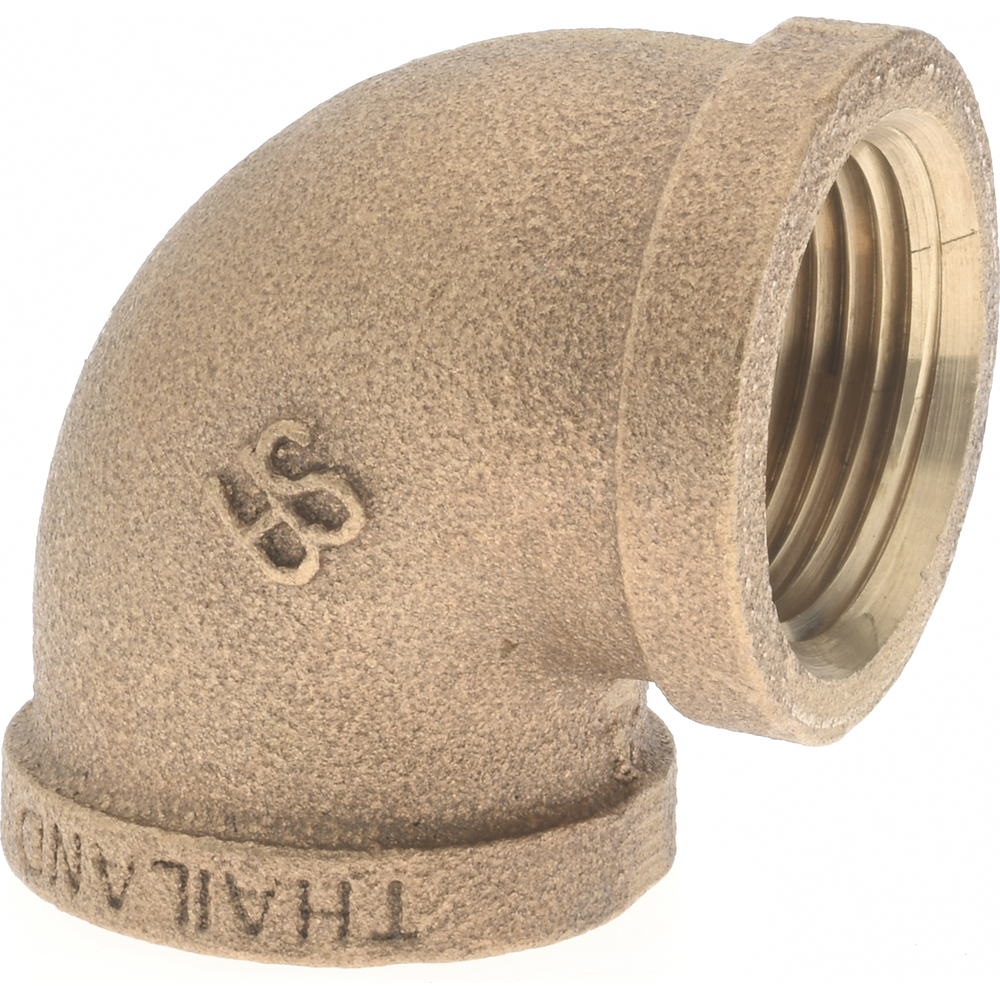 Merit Brass Brass Pipe 45 ° Elbow: 1" Fitting, Threaded, FNPT x FNPT, Class 125 - X102-16