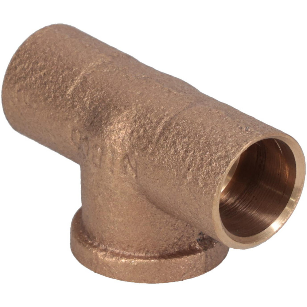 NIBCO Cast Copper Pipe Tee: 1/2" x 1/2" x 1/4" Fitting, C x C x F, Pressure Fitting - B145900