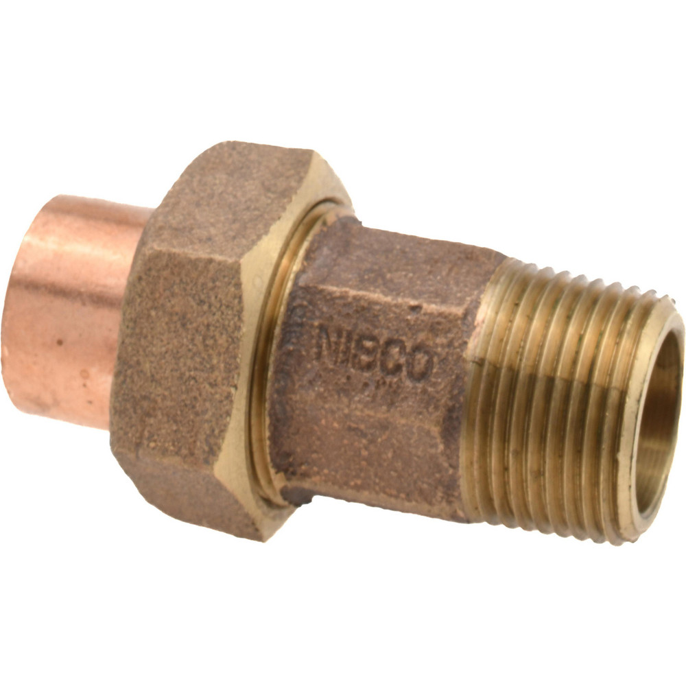 NIBCO Cast Copper Pipe Tee: 1/2" x 1/2" x 1/4" Fitting, C x C x F, Pressure Fitting - B145900
