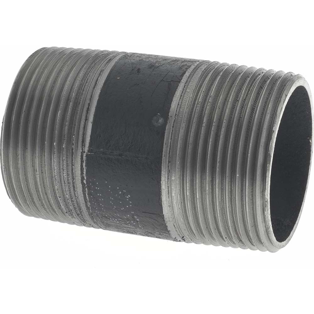 Value Collection Black Pipe Nipple: 1-1/4" Dia x 6" Long, Schedule 40 - NB07060