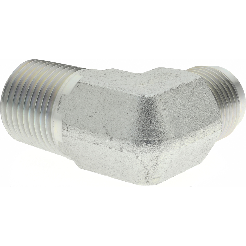 Eaton Steel Flared Tube 90 Deg Male Elbow: 1/2" OD, 37 deg Flared Angle - 2024-8-8S