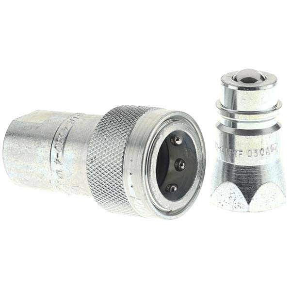 Parker Hydraulic Hose Female Swivel 45 ° Elbow: 0.5" ID, 8 mm, 1/2" - 1J743-8-8