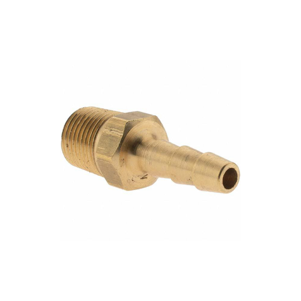 Parker Barbed Hose Fitting: 1/8" x 3/16" ID Hose, Male Connector - KP80657