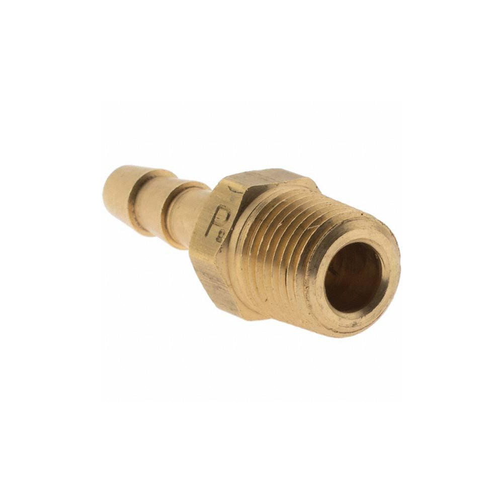 Parker Barbed Hose Fitting: 1/8" x 3/16" ID Hose, Male Connector - KP80657