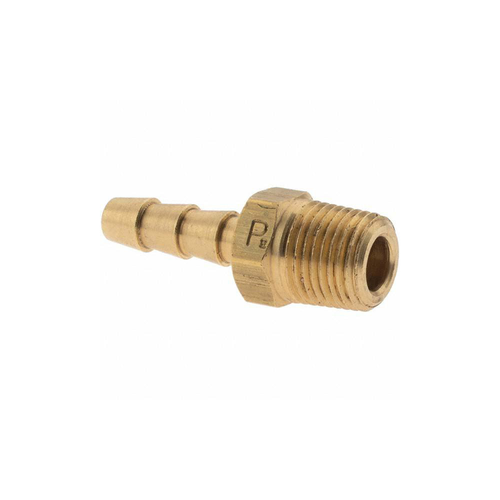 Parker Barbed Hose Fitting: 1/8" x 3/16" ID Hose, Male Connector - KP80657