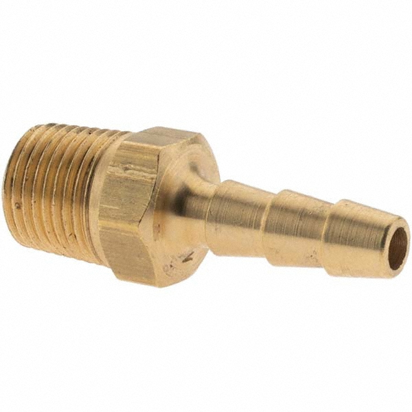 Parker Barbed Hose Fitting: 1/8" x 3/16" ID Hose, Male Connector - KP80657
