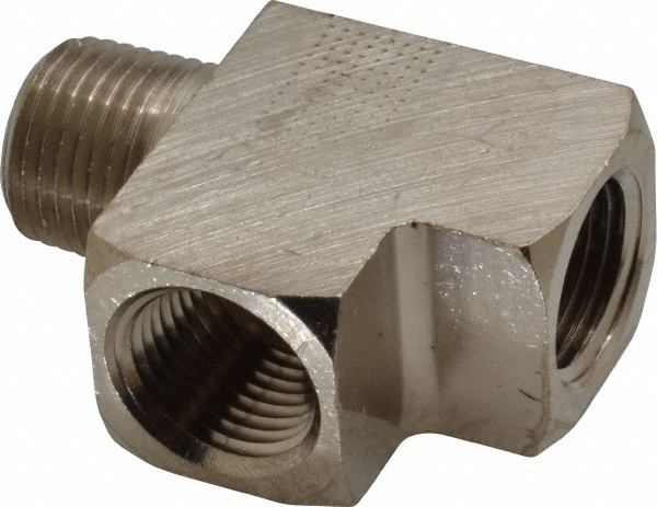 Value Collection Brass Pipe Street Tee: 1/2" Fitting, FNPT x MNPT - PC127NB-8