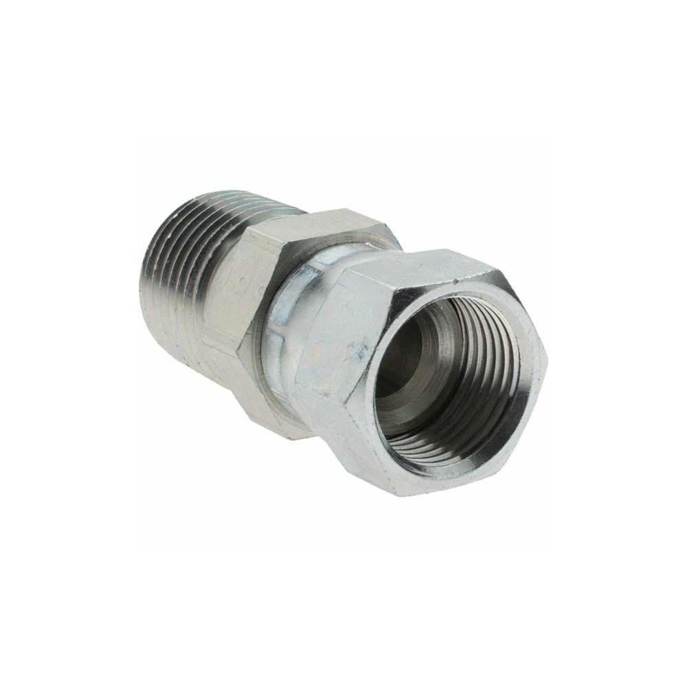 Parker Steel Flared Tube Connector: 1/2" OD, 1/2-14 Thread, 37 deg Flared Angle - KP24541