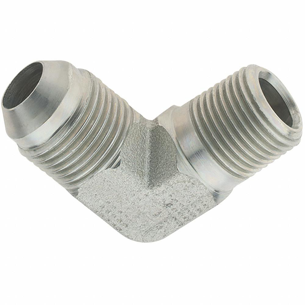 Parker Steel Flared Tube 90 Deg Male Elbow: 1/2" OD, 37 deg Flared Angle - KP70876