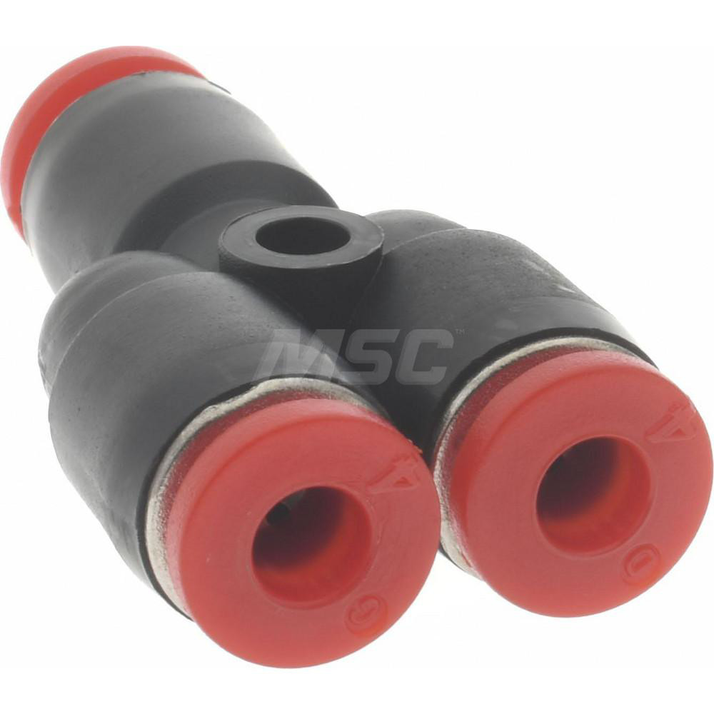 Norgren Push-to-Connect Tube x Tube Fitting: Union Y, 4.00 mm OD - C00820400