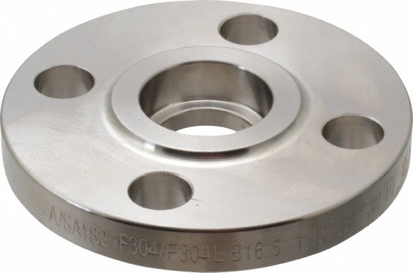 Merit Brass 1" Pipe, 4-1/4" OD, Stainless Steel, Threaded Pipe Flange - A635-16