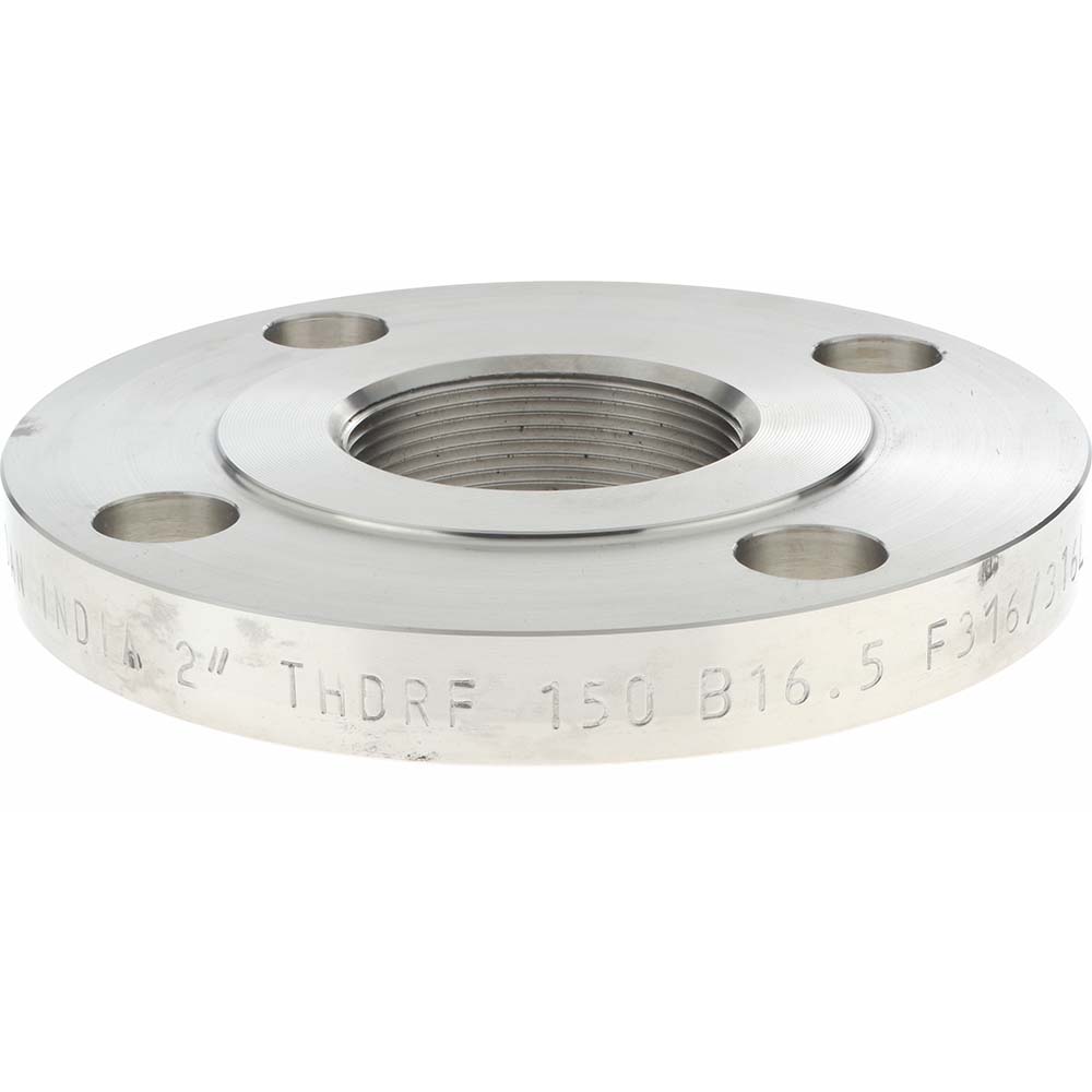 Merit Brass 1" Pipe, 4-1/4" OD, Stainless Steel, Threaded Pipe Flange - A635-16