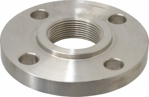 Merit Brass 1" Pipe, 4-1/4" OD, Stainless Steel, Threaded Pipe Flange - A635-16