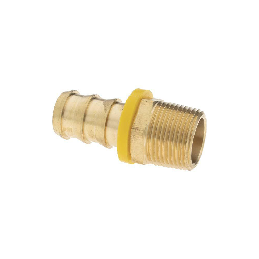Value Collection Barbed Push-On Hose Male Connector: 3/4" NPTF, Brass - 2750003430