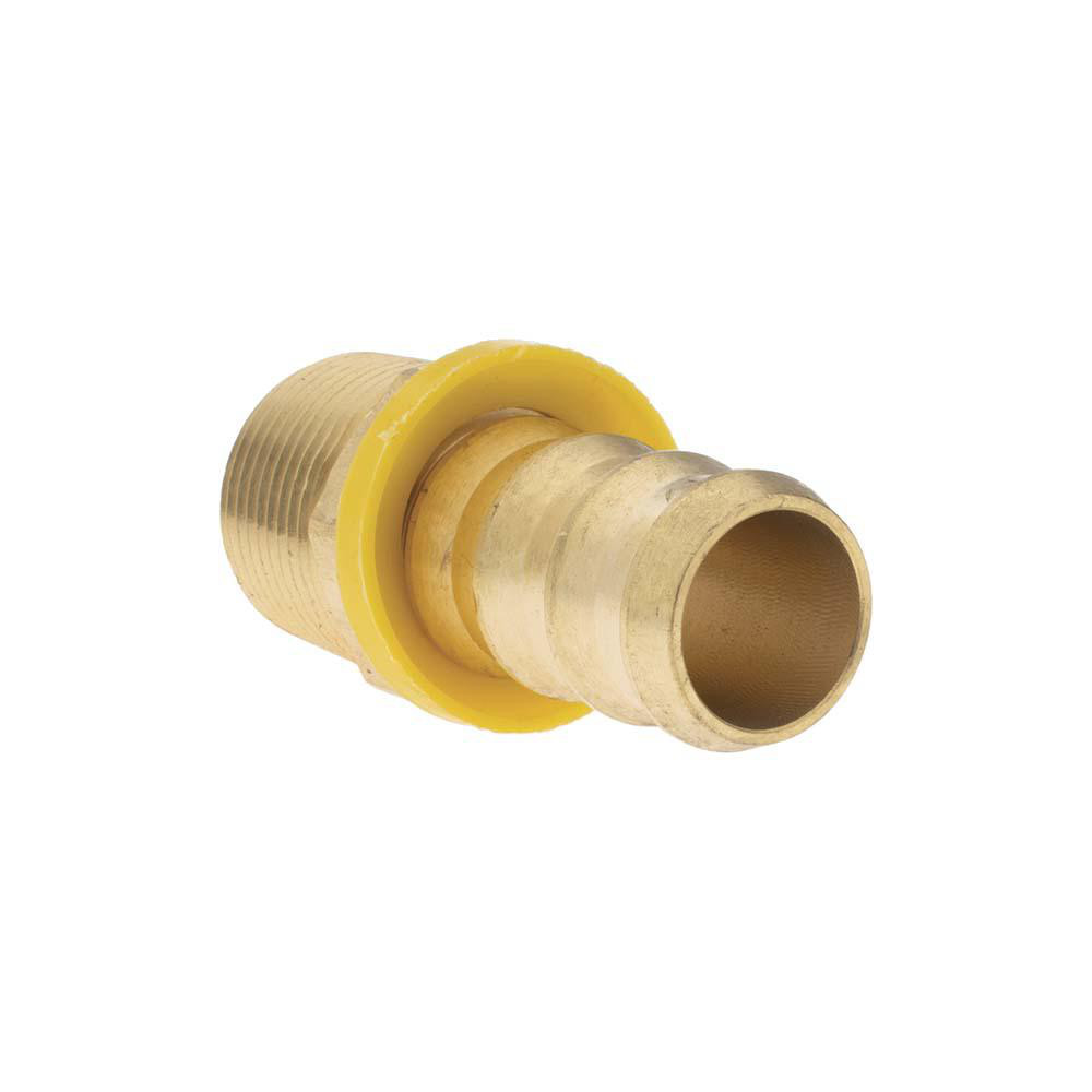 Value Collection Barbed Push-On Hose Male Connector: 3/4" NPTF, Brass - 2750003430