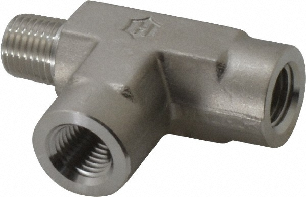 Merit Brass Pipe Tee: 1/4", 316 Stainless Steel - K606-04