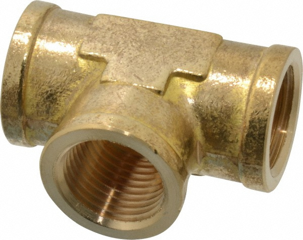 CerroBrass Industrial Pipe Female Tee: 1/8" Female Thread, FNPT - 28024