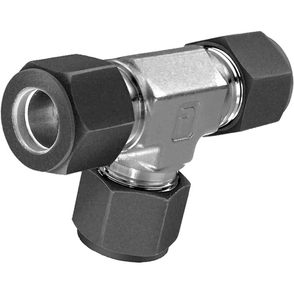 Parker Compression Tube Bulkhead Connector: 1/4" Tube OD, Compression x MNPT - 4-4 FH2BZ-SS