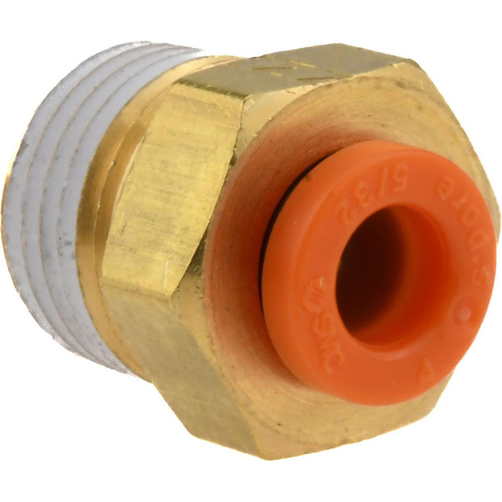 Parker Push-to-Connect Tube x Male x Tube x Male UNF Fitting: Swivel Elbow, #10-32 Thread, UNF, 5/32" OD - -12541-1