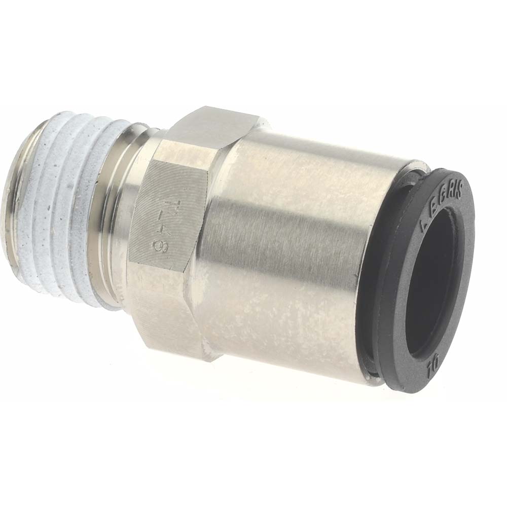Legris Push-to-Connect Tube x MNPT x Tube x Male Fitting: Elbow, NPT, 1/4" OD - 3609 56 11