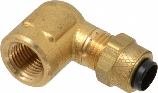 Parker Compression Tube Female Elbow: 1/8-27, 1/4" Tube OD, Compression x FNPT - 170P-4-2