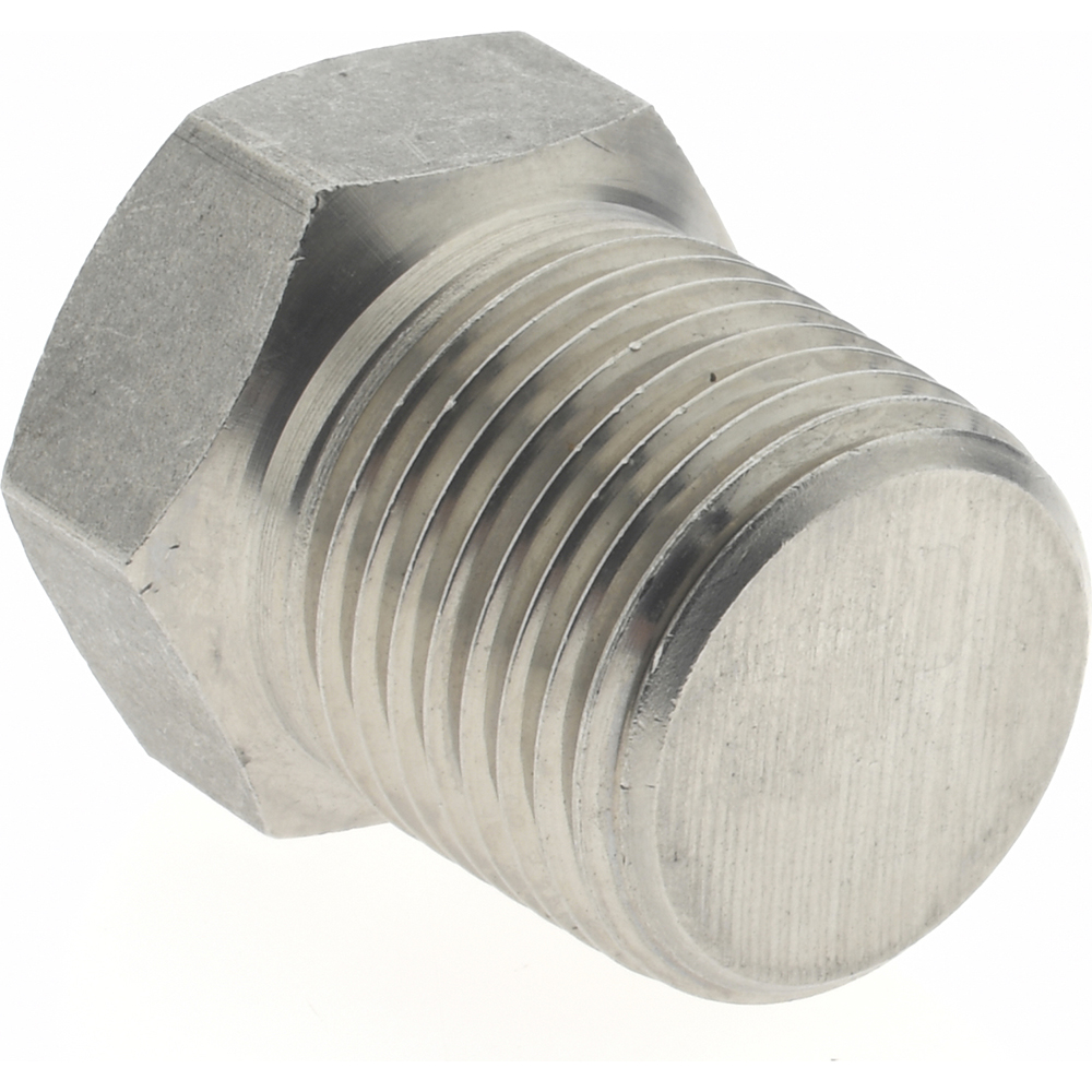 Merit Brass Pipe Hex Plug: 3/8", 316 & 316L Stainless Steel - 3617HD-06