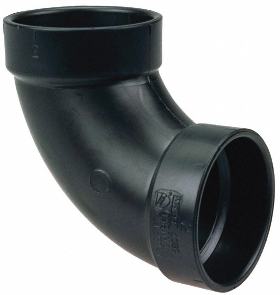 NIBCO Drain, Waste & Vent Adapter: 3" Fitting, Spig x MIPT, Acrylonitrile Butadiene Styrene - I032150