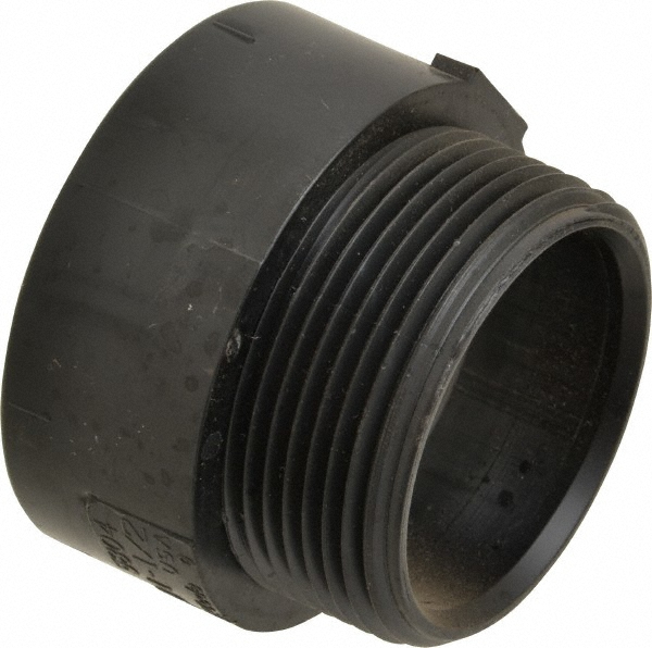 NIBCO Drain, Waste & Vent Adapter: 3" Fitting, Spig x MIPT, Acrylonitrile Butadiene Styrene - I032150