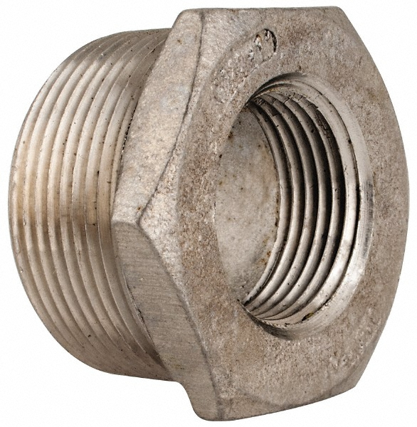 Merit Brass Pipe Bushing: 1-1/2 x 1", 316 Stainless Steel - K614-2416
