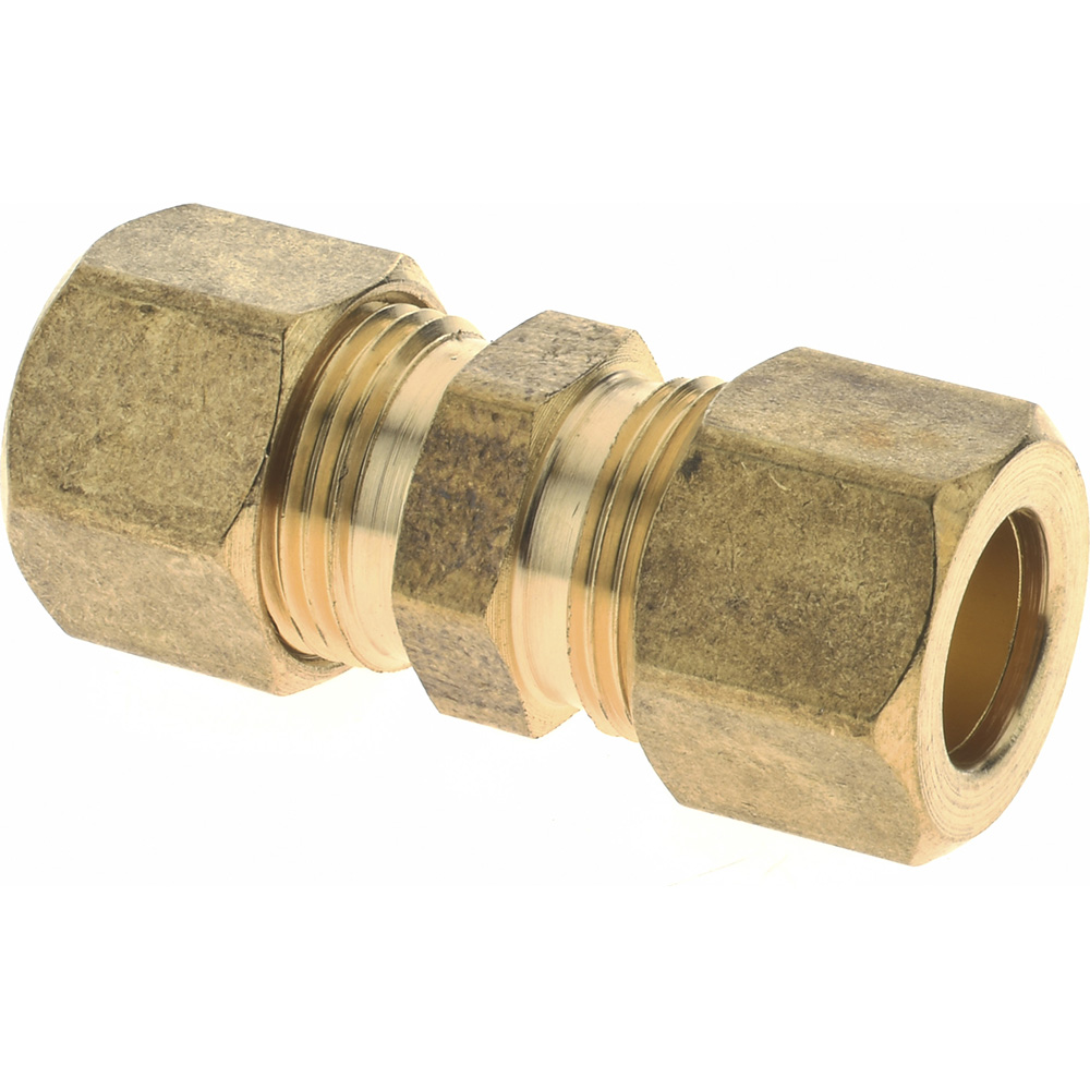 Parker Compression Tube Connector: 1/4-18, 3/8" Tube OD, Compression x MNPT - 11426