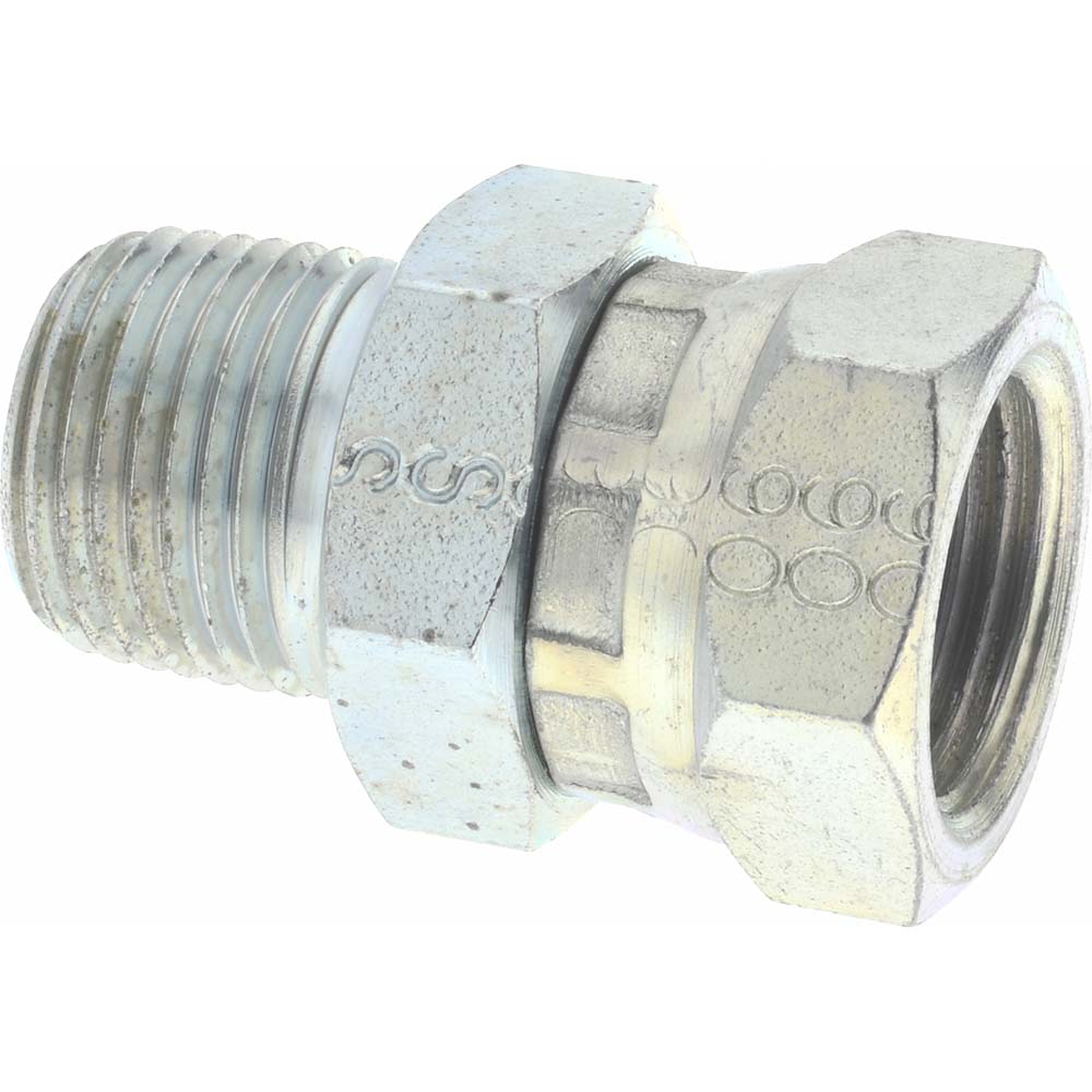 Parker Hydraulic Hose Swivel Adapter: 2 mm, 7/16-20, 6,000 psi - KP68311