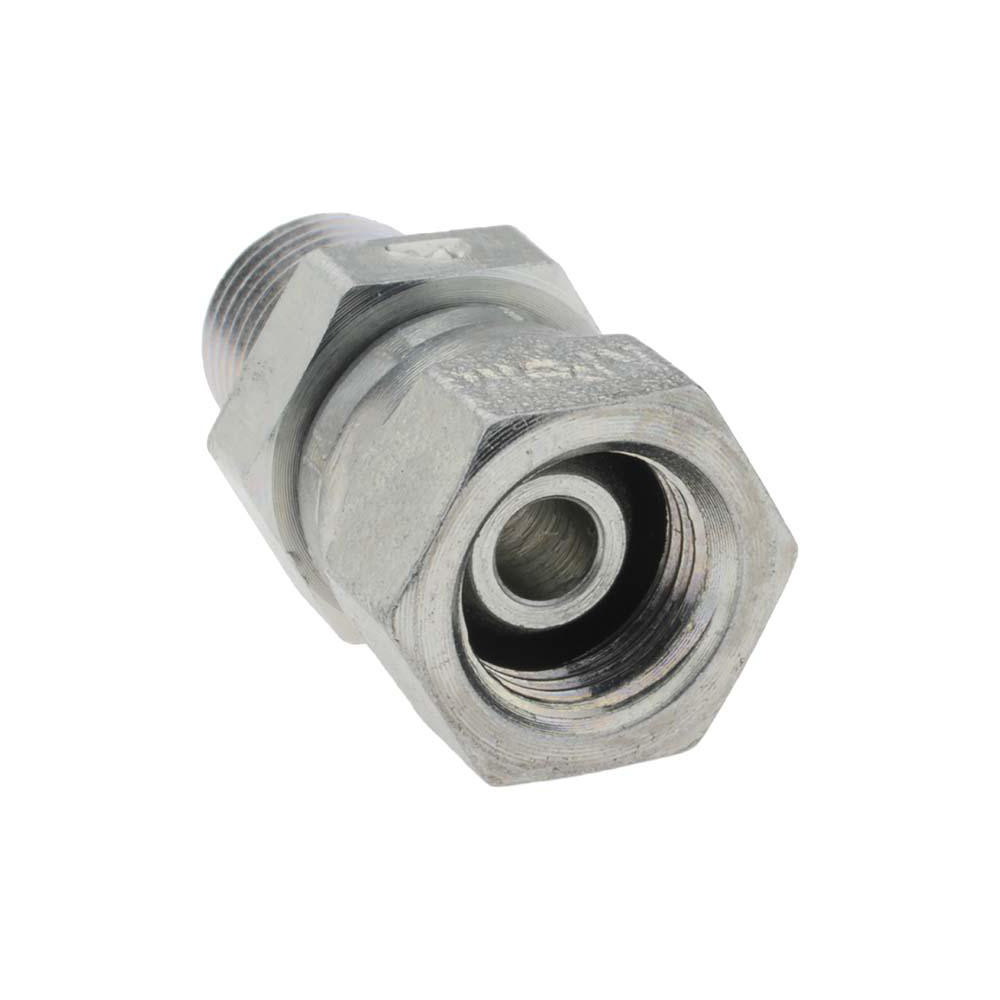Parker Hydraulic Hose Swivel Adapter: 2 mm, 7/16-20, 6,000 psi - KP68311