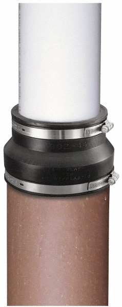 Fernco 6 x 5" PVC Flexible Pipe Coupling with Clamp - 1056-65