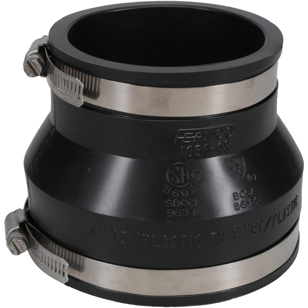 Fernco 6 x 5" PVC Flexible Pipe Coupling with Clamp - 1056-65
