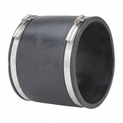 Fernco 6 x 5" PVC Flexible Pipe Coupling with Clamp - 1056-65