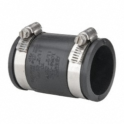 Fernco 6 x 5" PVC Flexible Pipe Coupling with Clamp - 1056-65