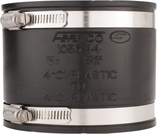 Fernco 6 x 5" PVC Flexible Pipe Coupling with Clamp - 1056-65