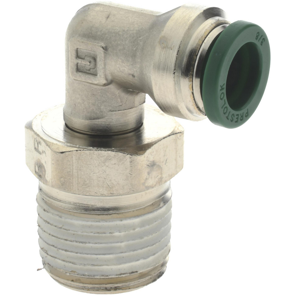 Parker Push-to-Connect Push-to-Connect x Male NPTF Fitting: 90 deg Swivel Elbow, 1/2 Thread, NPTF, 1/2" OD - W169PLP-8-8