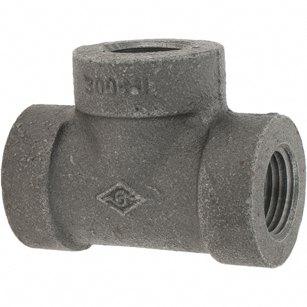 Value Collection Black Pipe Fittings: Tee, 1/2", Threaded, Malleable Iron - B130 15 300#