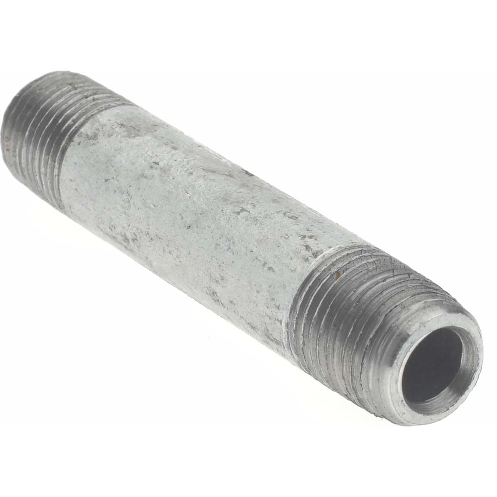 Value Collection Galvanized Pipe Nipple: 1/8", 2" Long, Schedule 40, Steel - MSCNG01020