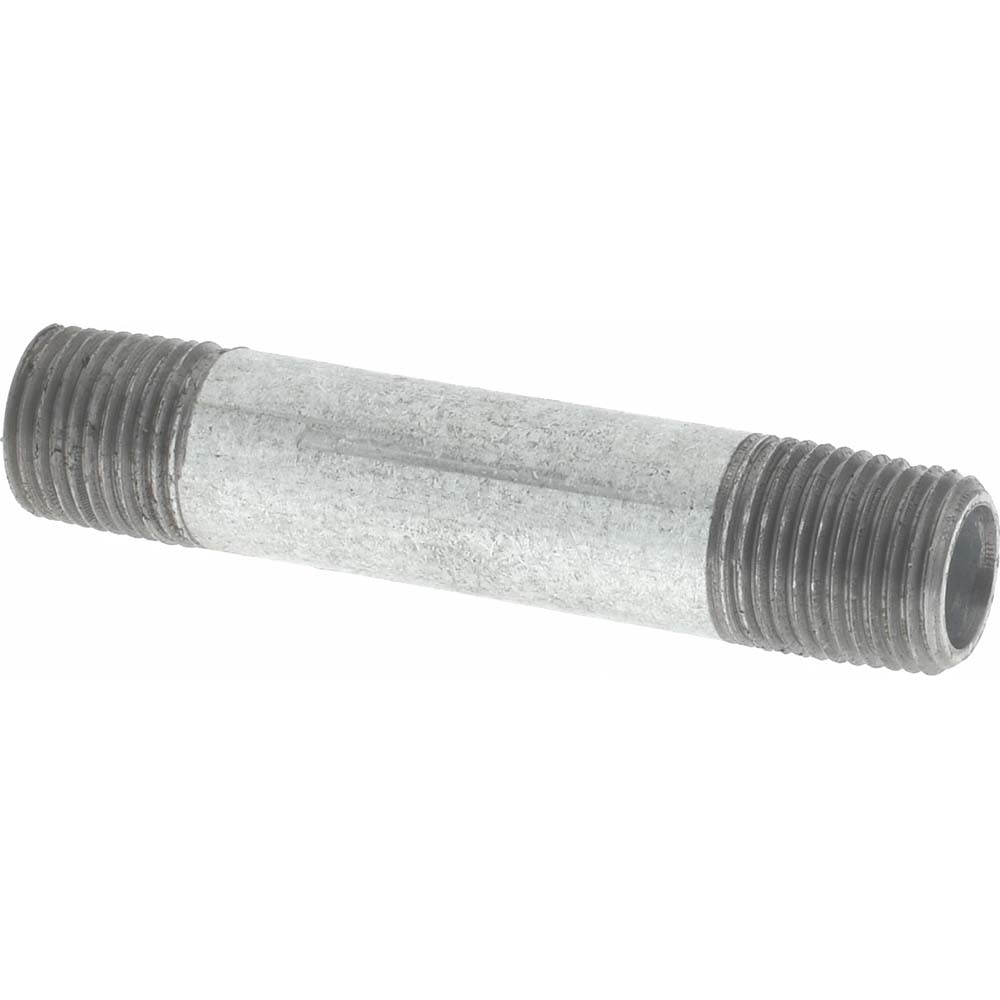 Value Collection Galvanized Pipe Nipple: 1/8", 2" Long, Schedule 40, Steel - MSCNG01020