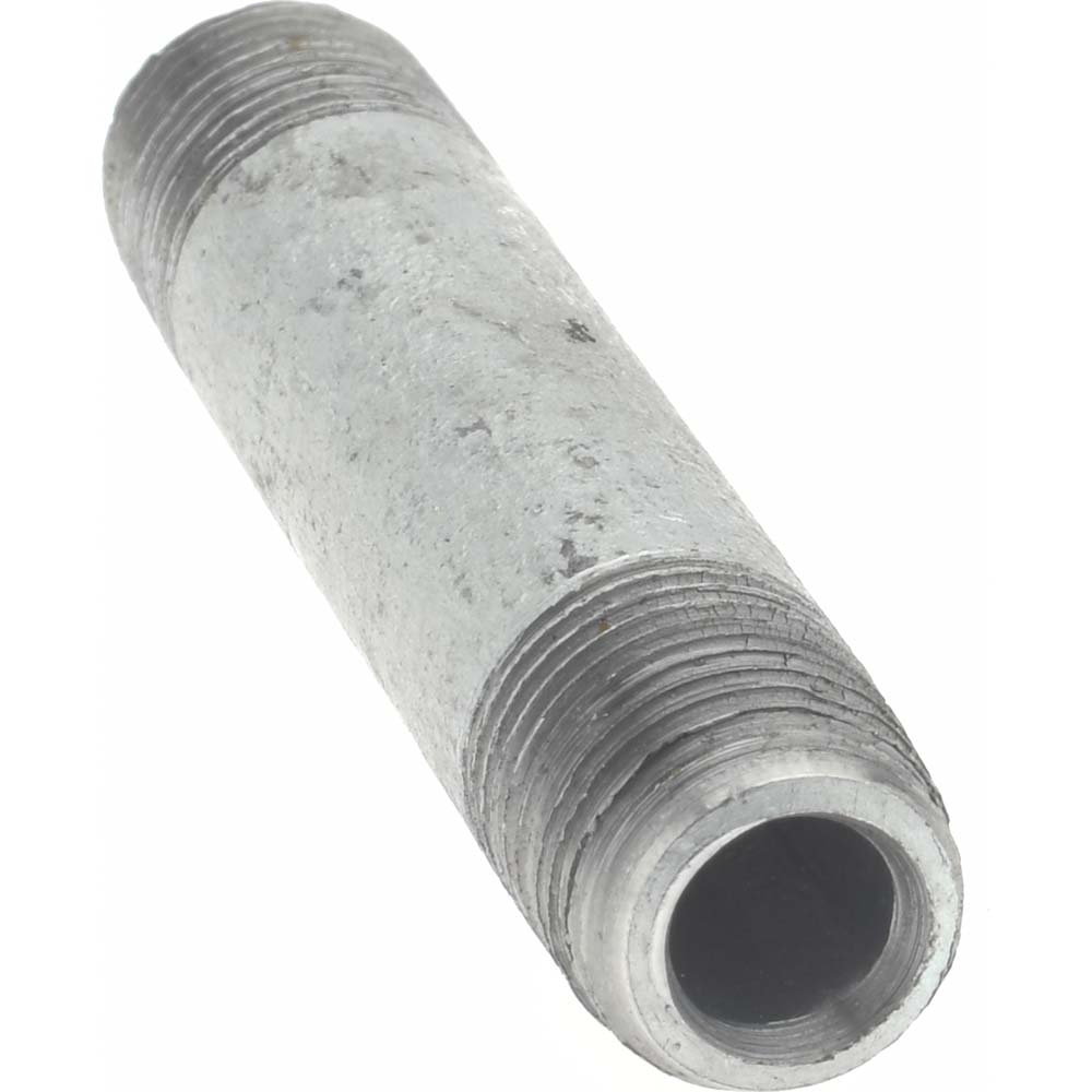 Value Collection Galvanized Pipe Nipple: 1/8", 2" Long, Schedule 40, Steel - MSCNG01020