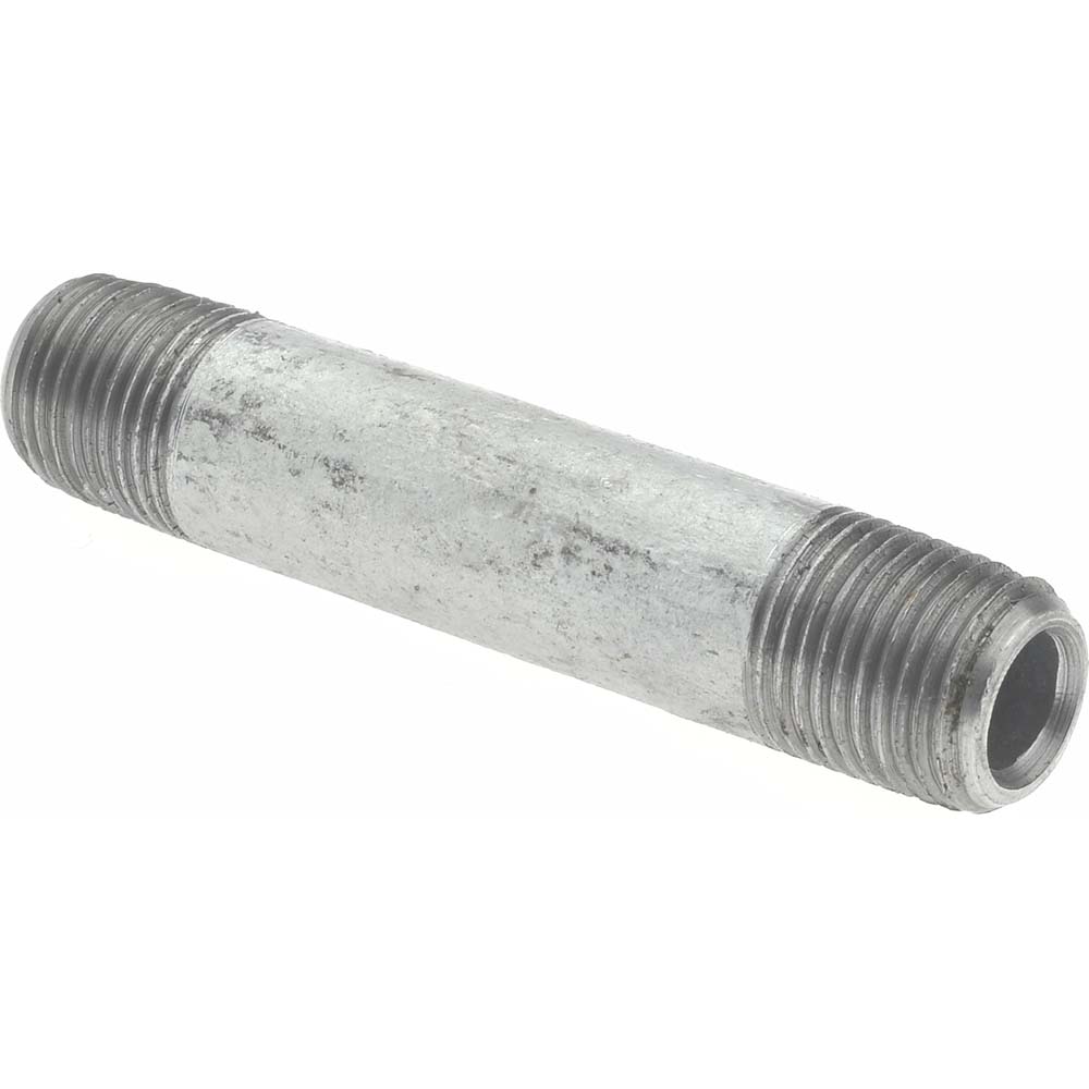 Value Collection Galvanized Pipe Nipple: 1/8", 2" Long, Schedule 40, Steel - MSCNG01020
