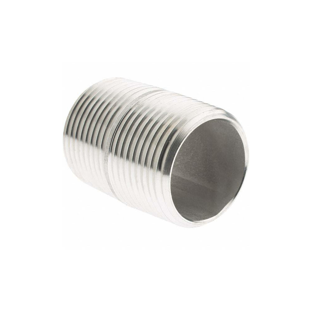 Value Collection Stainless Steel Pipe Nipple: 3/4" Pipe, Grade 304 & 304L - 4BN3/4*13/8