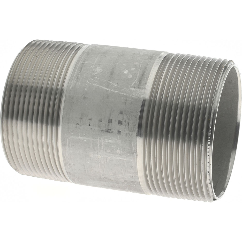 Merit Brass Stainless Steel Pipe Nipple: 2" Pipe, Grade 304 & 304L - 4032-350