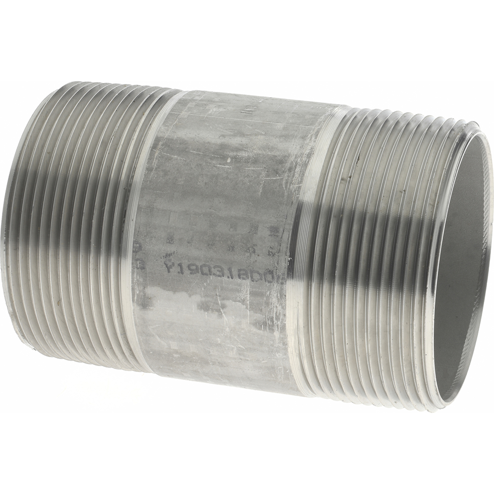 Merit Brass Stainless Steel Pipe Nipple: 2" Pipe, Grade 304 & 304L - 4032-350