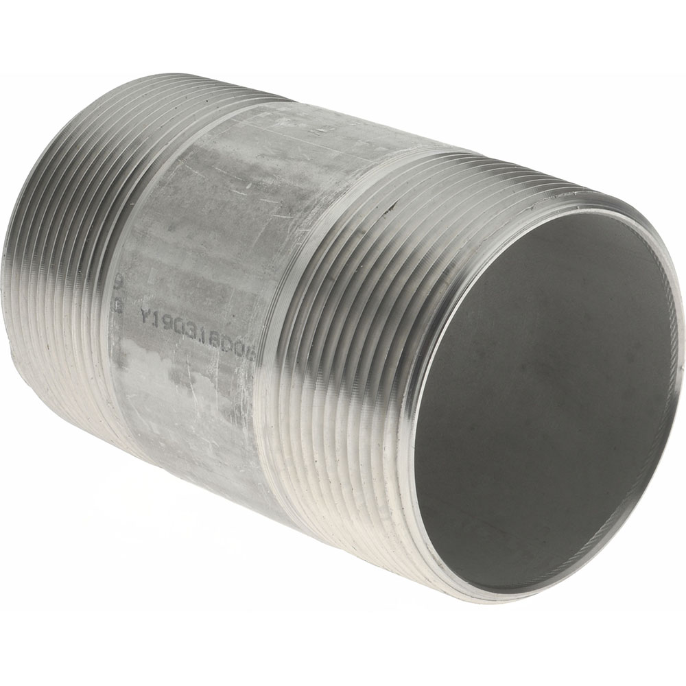 Merit Brass Stainless Steel Pipe Nipple: 2" Pipe, Grade 304 & 304L - 4032-350